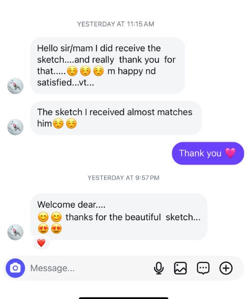 Example of a soulmate sketch